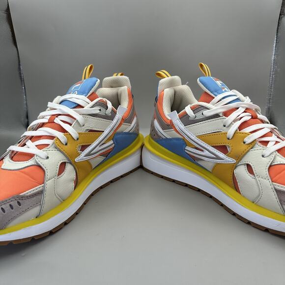 FILA Sandenal Shoes Mens Size 11 Multicolor Orange Blue Chunky Sneakers Gum Sole - Picture 6 of 10